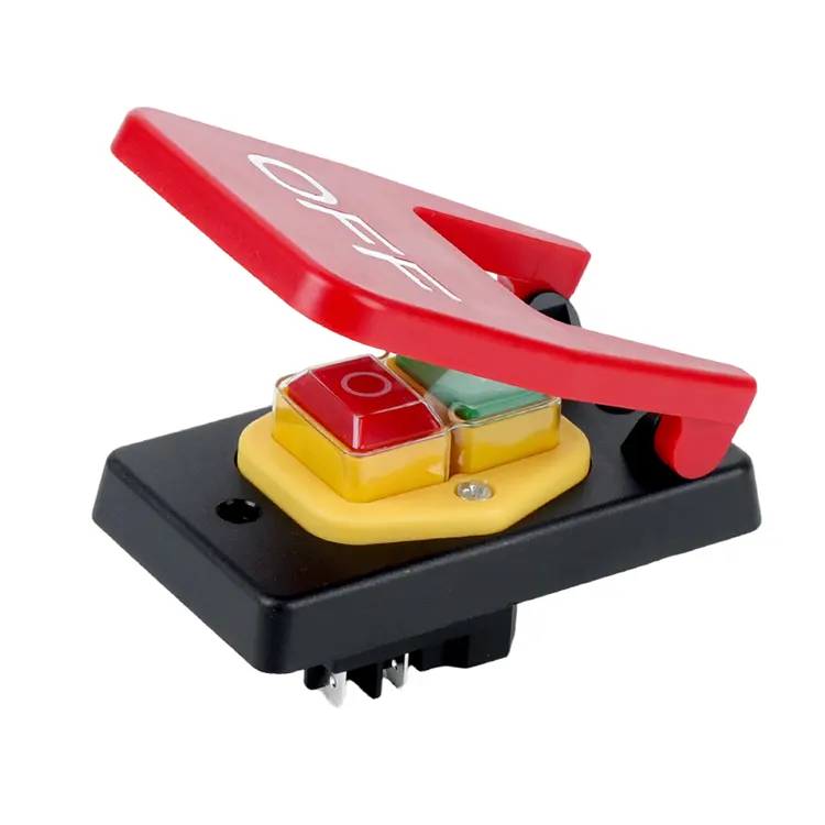 16A Большой красный электромагнитный переключатель с кнопкой выключения панели