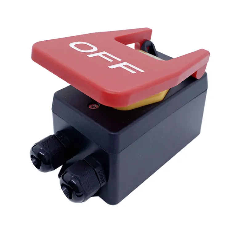 16А большой красный электромагнитный переключатель кнопки панели с коробкой