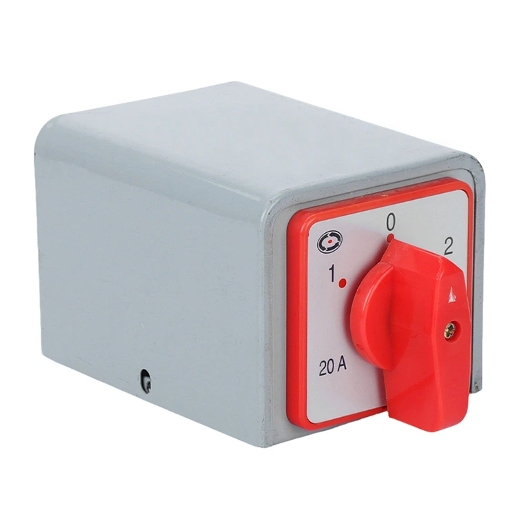 Комбинированный поворотный кулачковый переключатель 20А, 4 кВт с корпусом