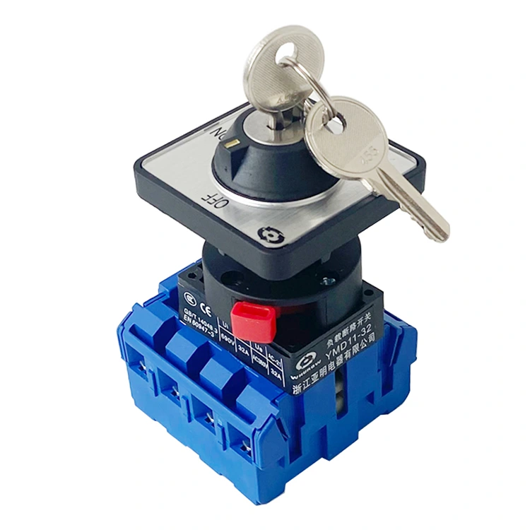 25А Изолирующий выключатель с винтовым креплением на панели управления вращением ключа