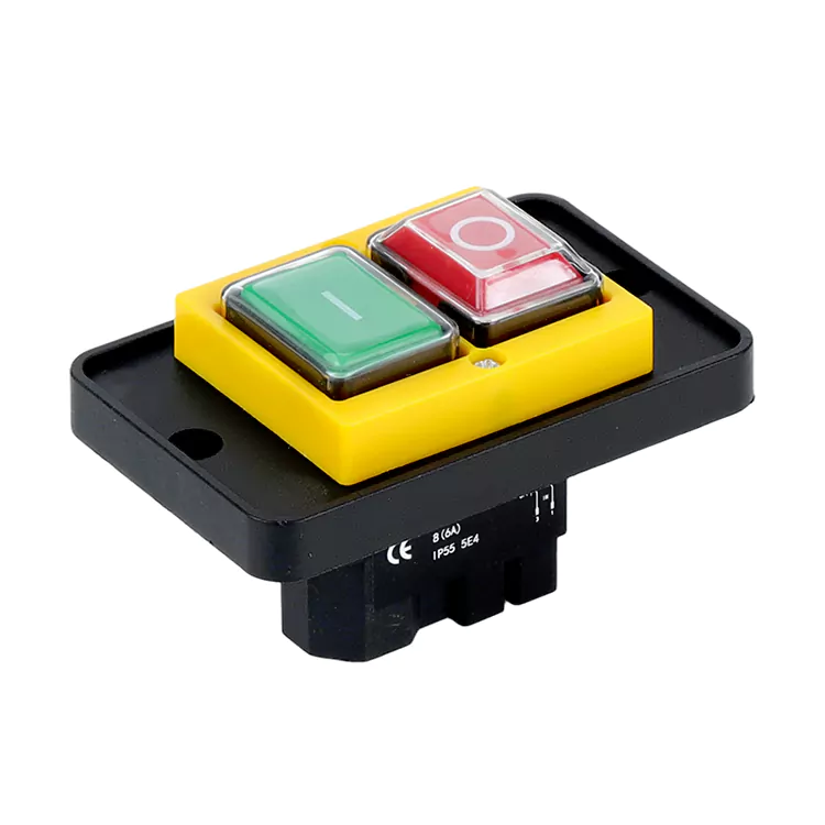 Электромагнитный переключатель желтой кнопки с большой панелью 8А